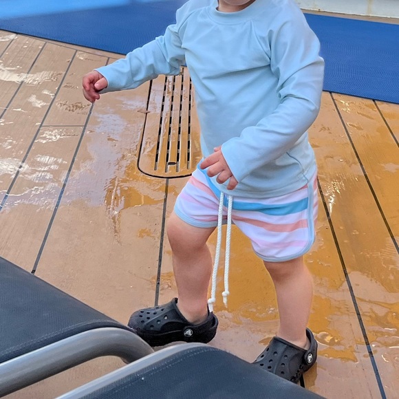 Because Kids Striped Swim Trunks - Picture 2 of 2